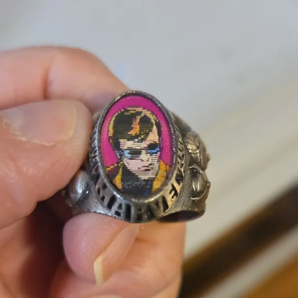 Silver Ring with Colorful Design - Picture 7 of 9